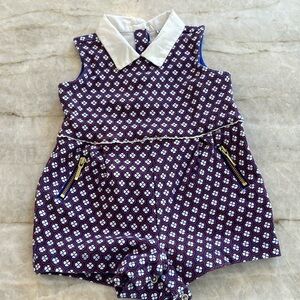 Preppy collared romper